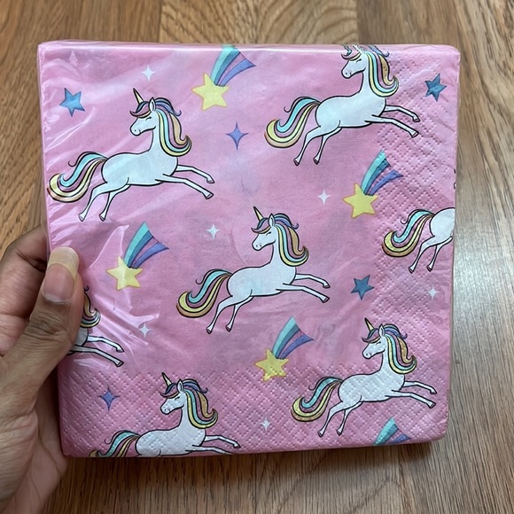 Unicorn Rainbow Party Napkins - Picture 5 of 5